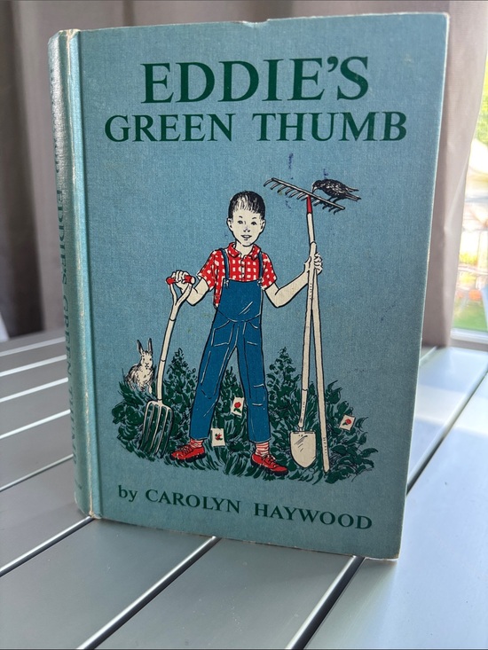 Weekly Reader Childrens Books Other - Eddie's Green Thumb Vintage Children's Book - Blue Cover